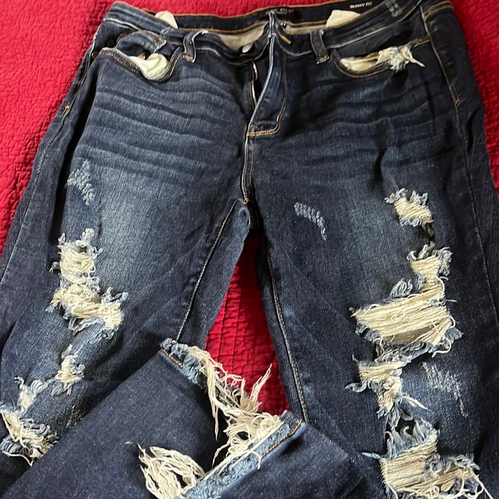 Judy Blue 13/31 Skinny Distressed Jeans